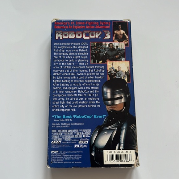 RoboCop 3 ( VHS 1994 ) Pre-Owned - Picture 4 of 7
